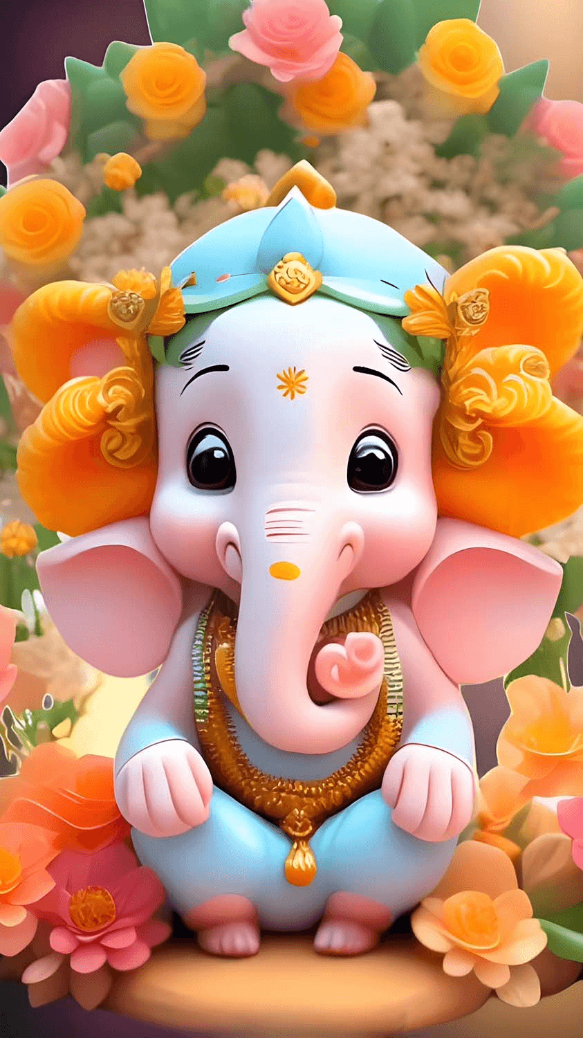 Cute Ganpati Wallpapers - 4k, HD Cute Ganpati Backgrounds on WallpaperBat