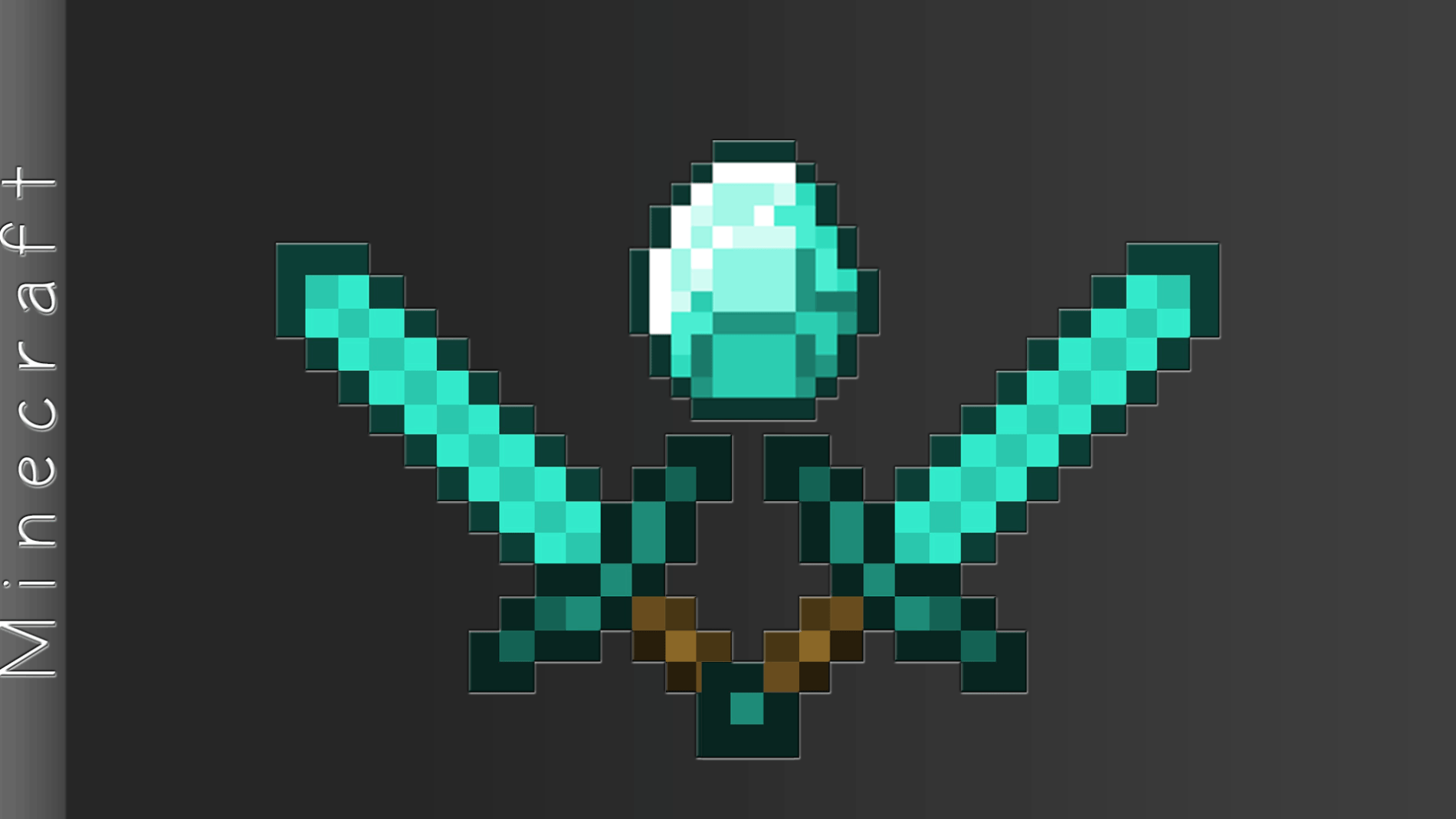 1900x1069 Minecraft Diamond and Diamond Swords Wallpaper. 