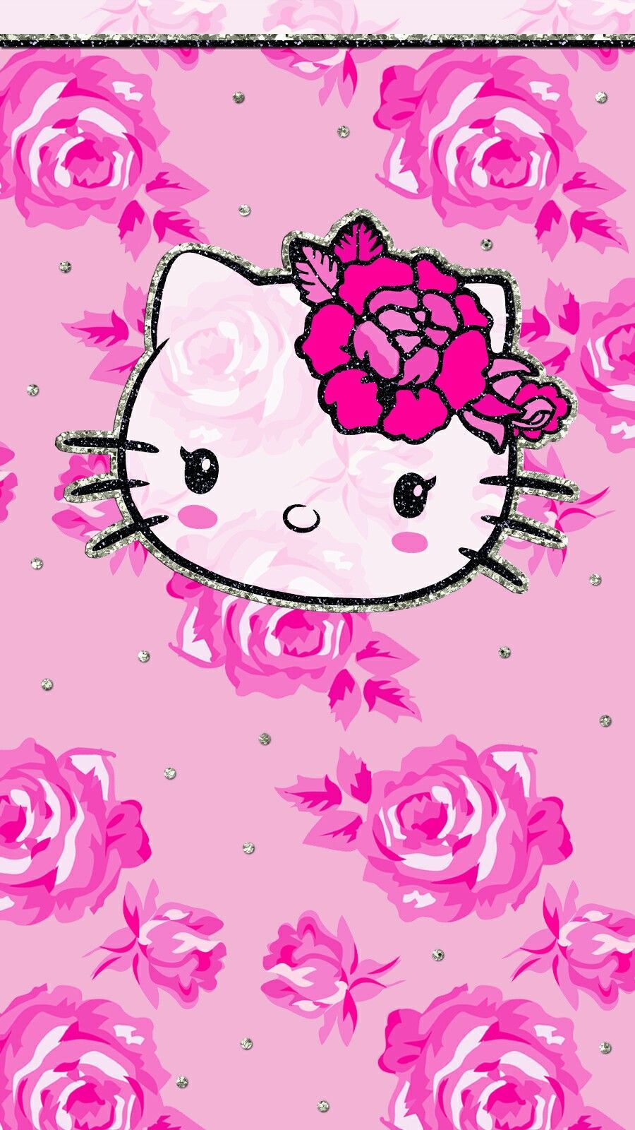 wallpaper hello kitty pink