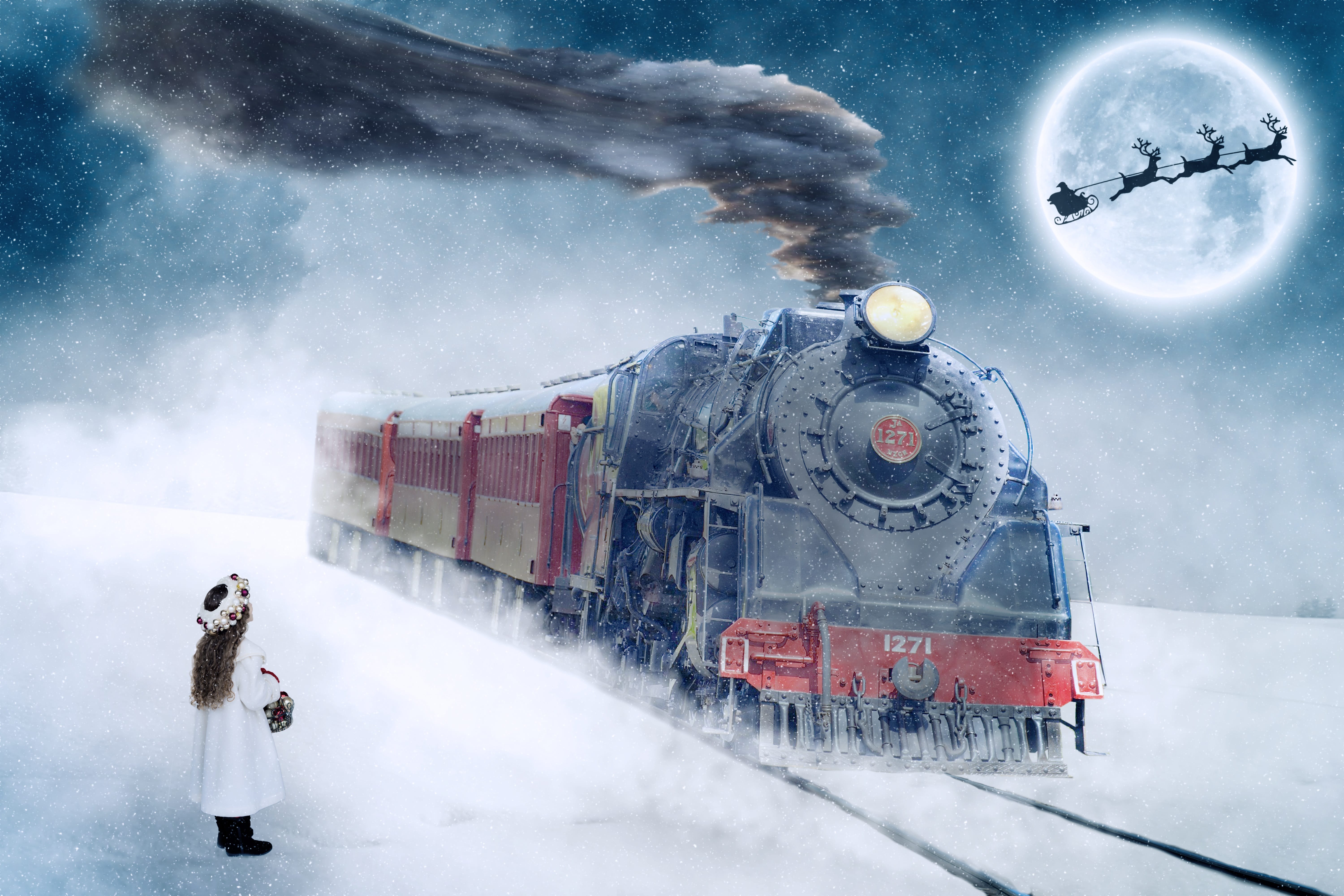 Christmas Train Desktop Wallpapers 4k, HD Christmas Train Desktop