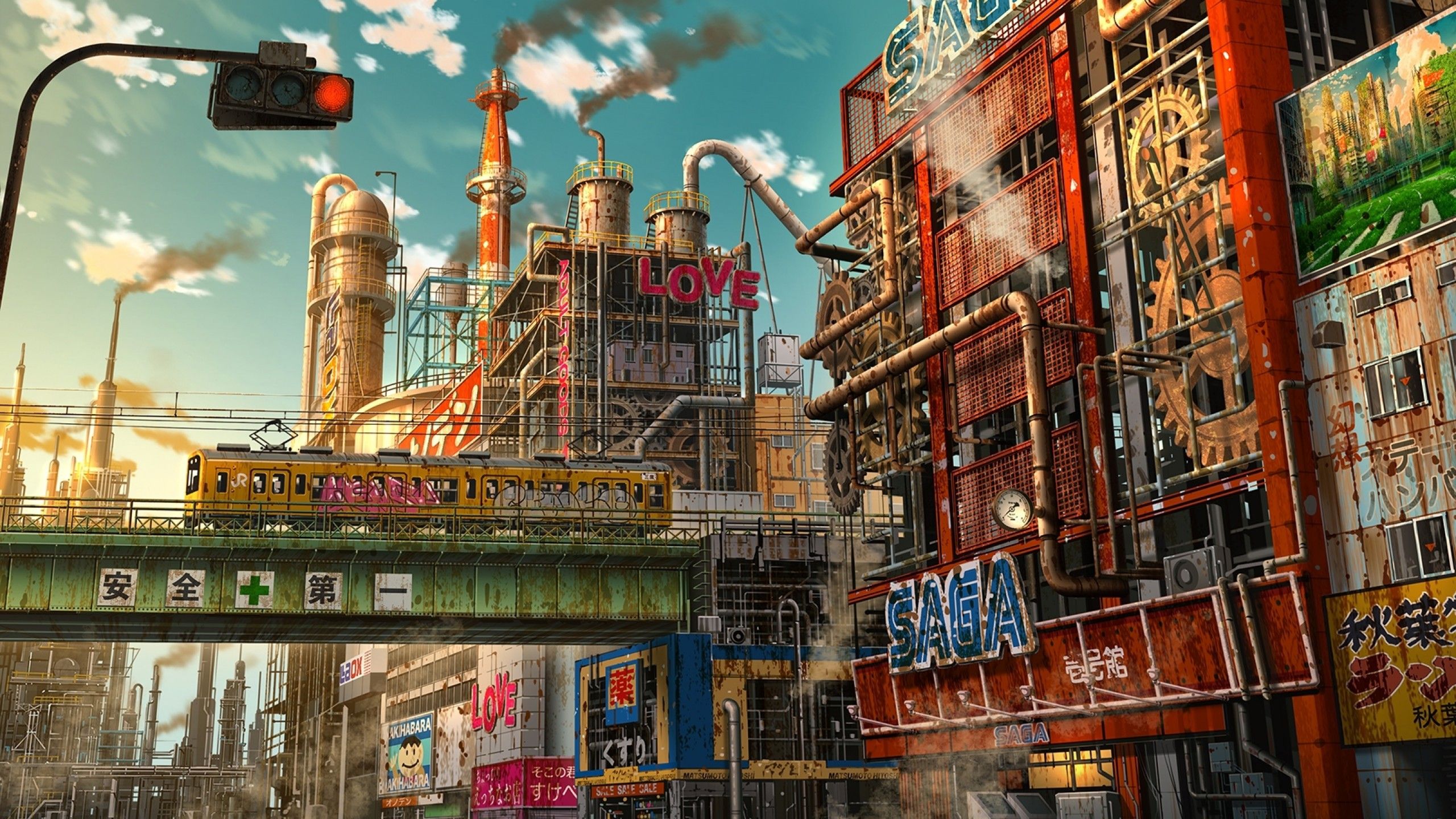 2560x1440 Download 2560x1440 Futuristic Anime City, Apocalypse, Ruins, Tokyo on WallpaperBat