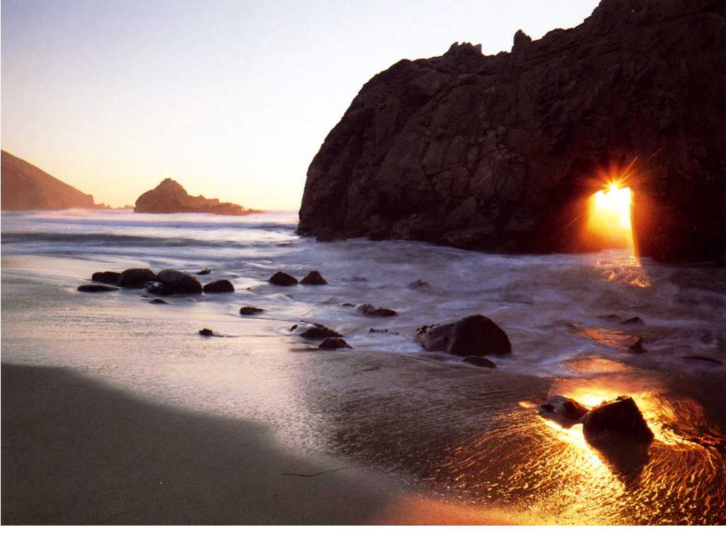 1024x768 Beach Wallpaper Background: California Beach Sunrise in the Morning Wallpaper on WallpaperBat