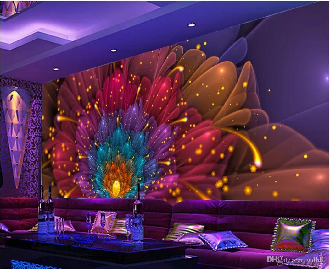 1049x857 3d Wallpaper Custom Photo Mural Cool Nightclub Bar KTV Flower ... Wallpaper