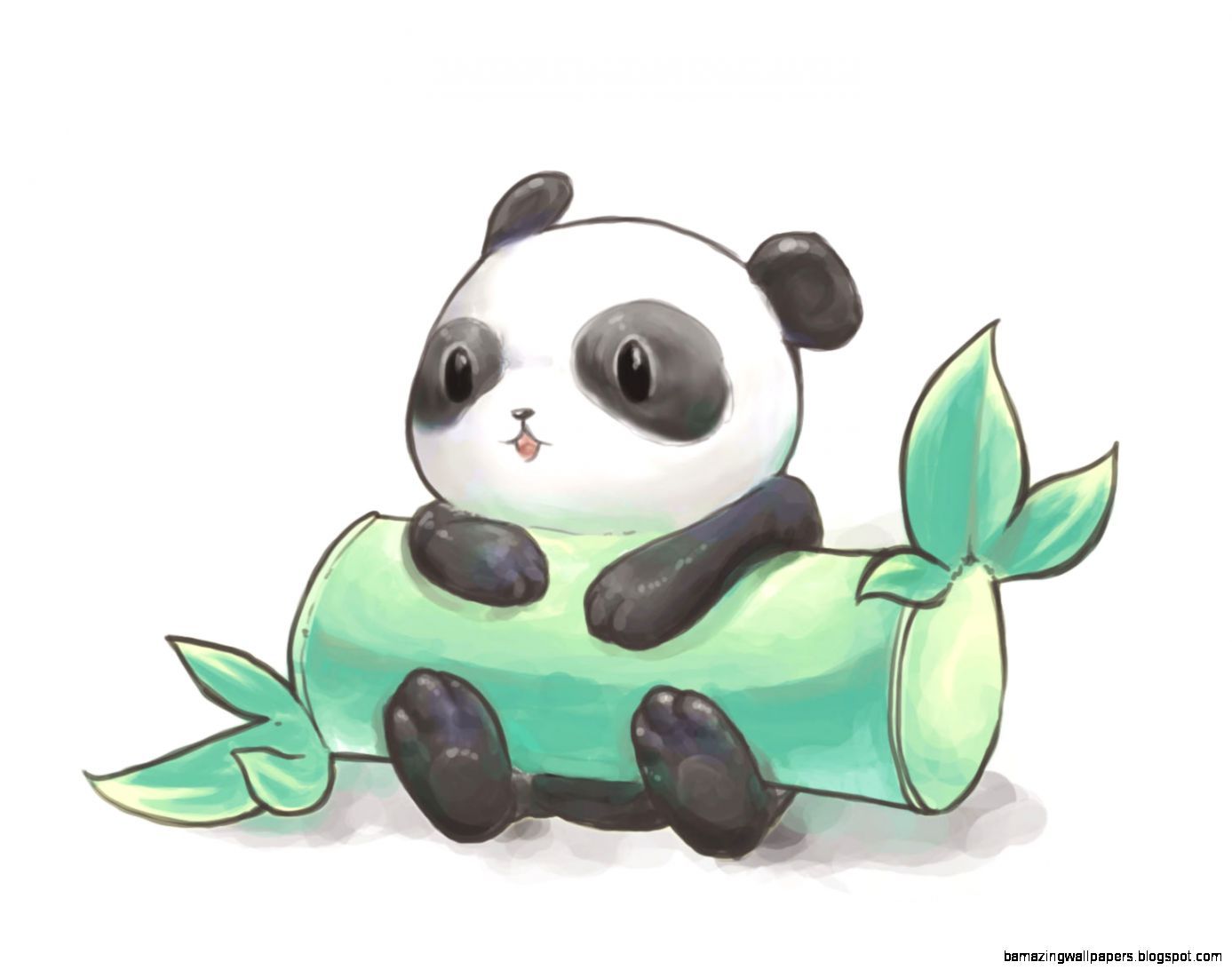 1387x1092 Cute Cartoon Easy Panda - HD Wallpaper & Background on WallpaperBat