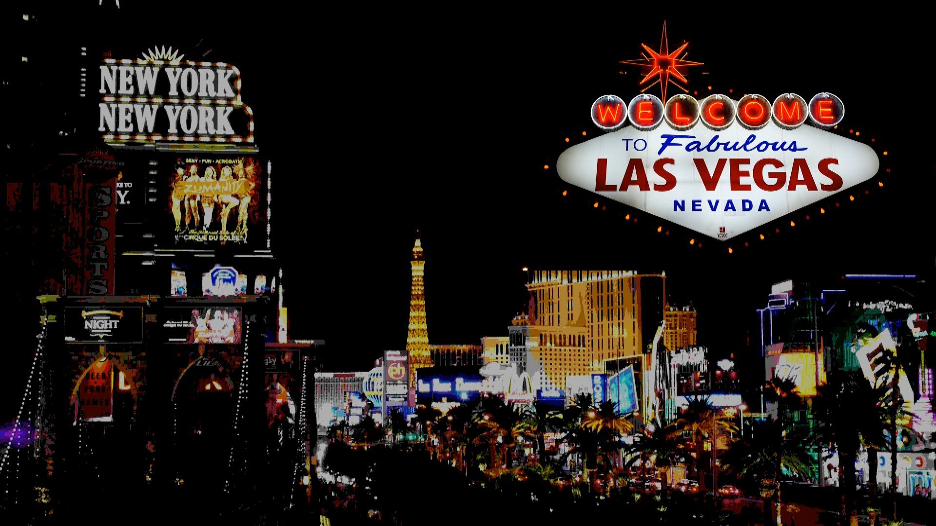 Las Vegas Signs Night Wallpapers.