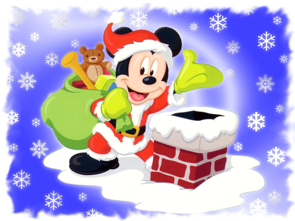 1024x768 Mouse Christmas Wallpaper. Mickey Mouse on WallpaperBat