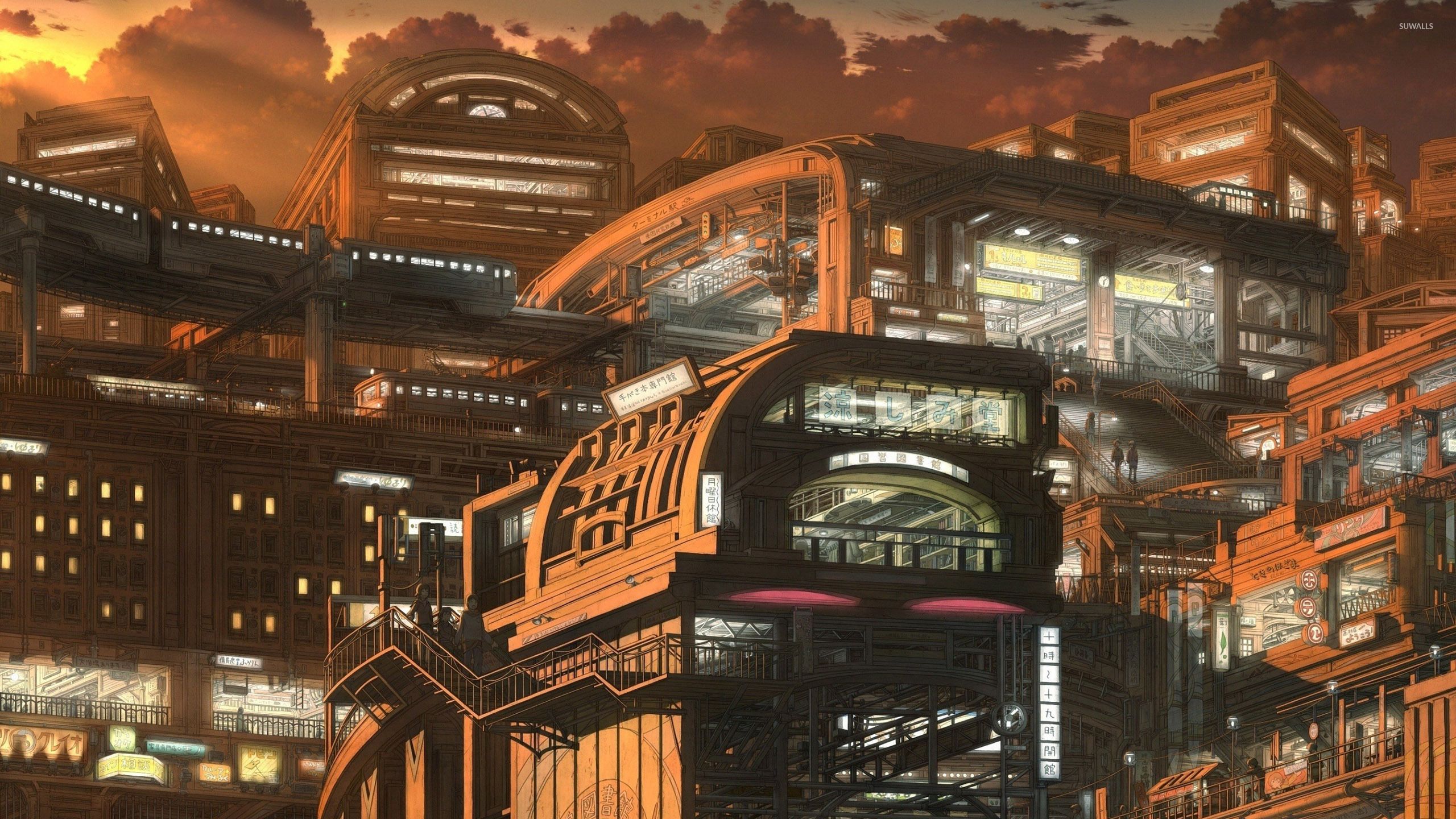 2560x1440 Asian futuristic city wallpaper - Anime wallpaper on WallpaperBat