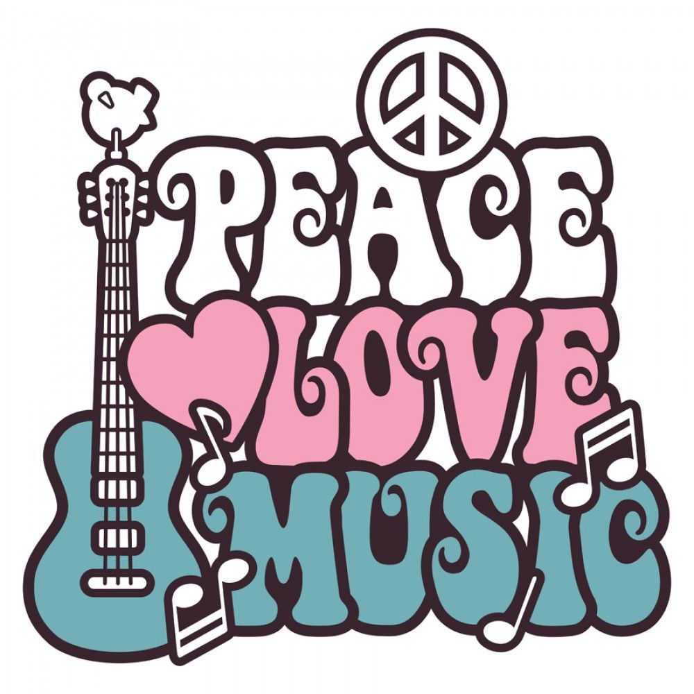 1000x1000 Peace Love Music Wallpaper on WallpaperBat
