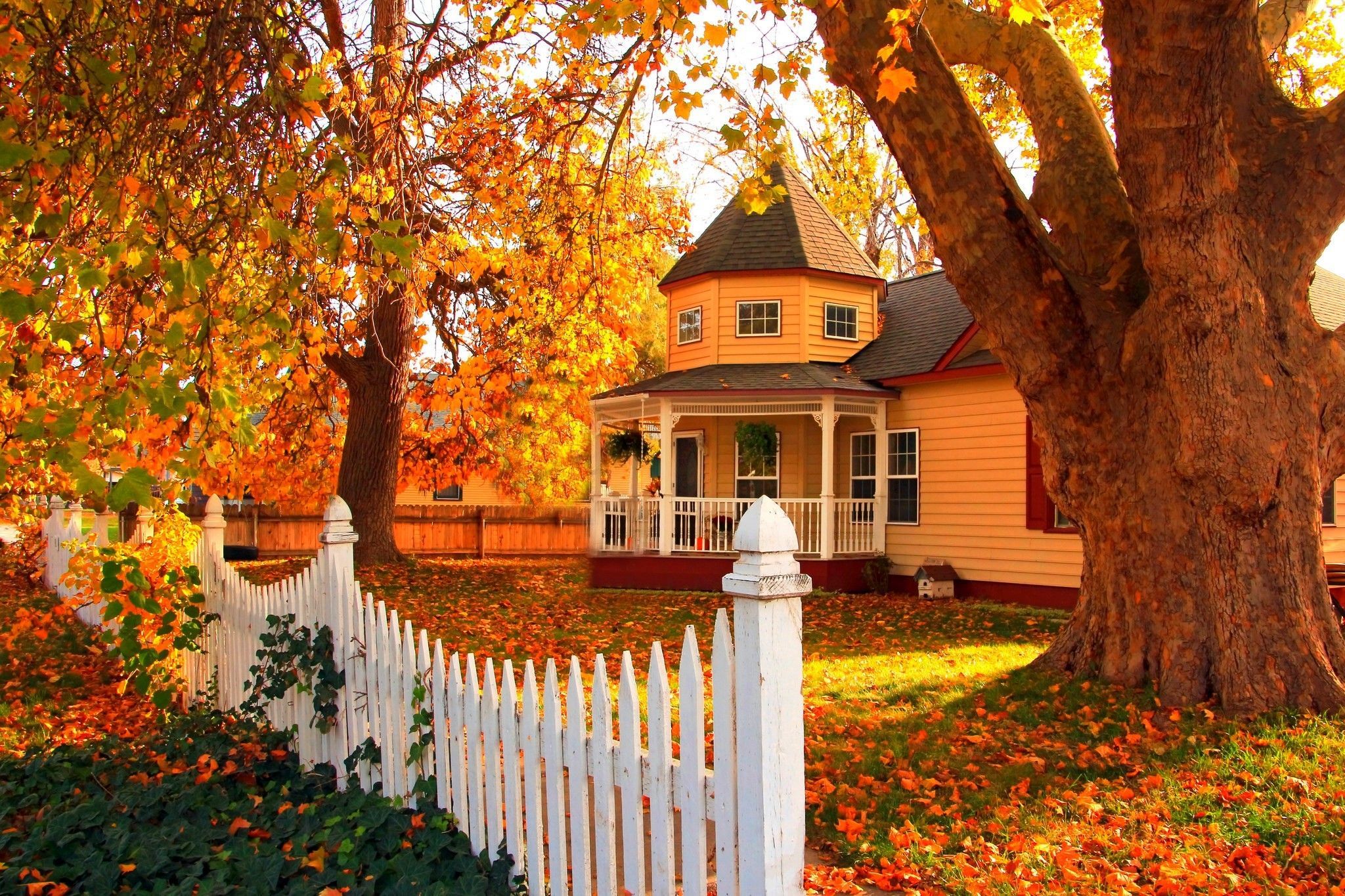 Autumn House Wallpapers - 4k, Hd Autumn House Backgrounds On Wallpaperbat