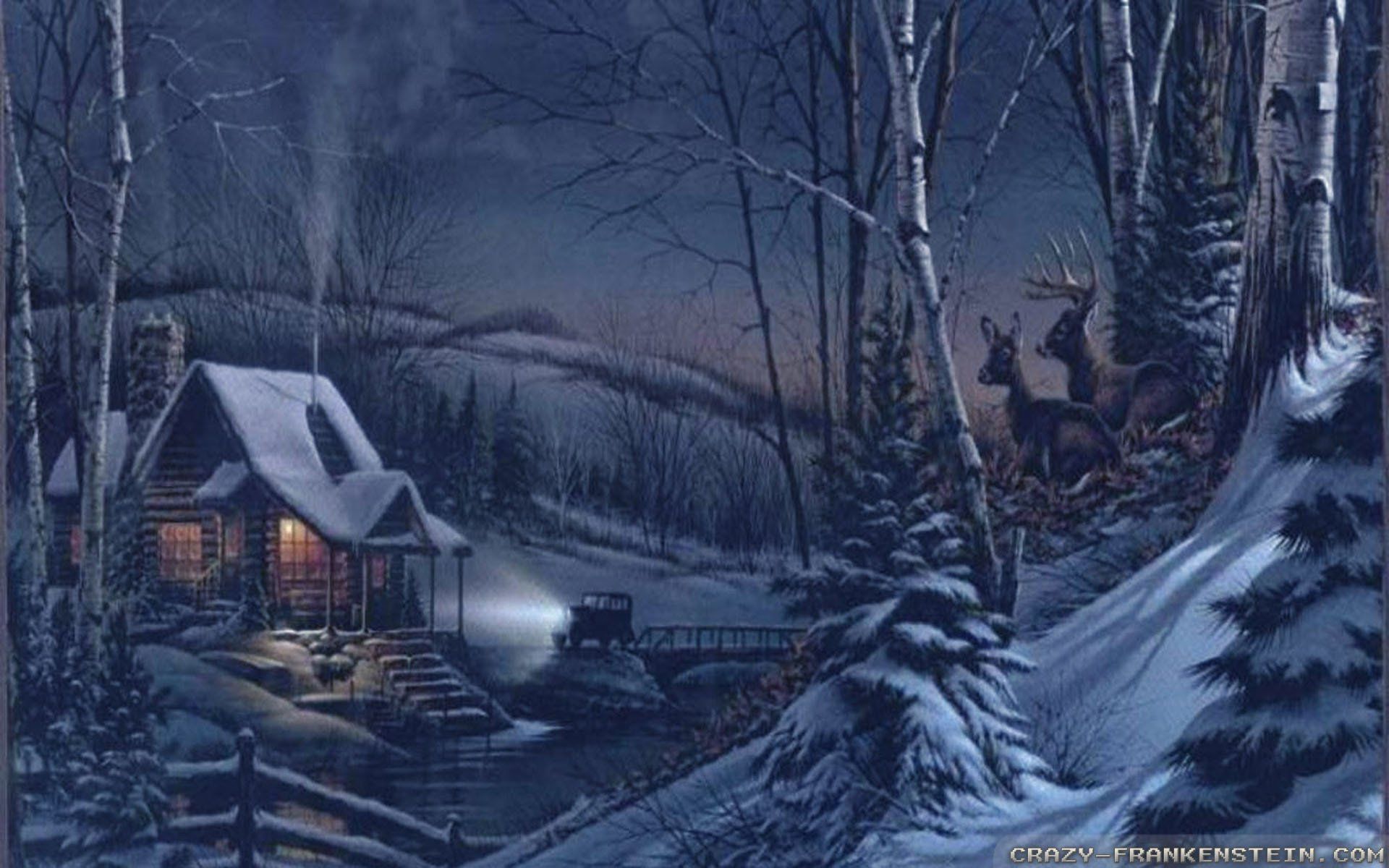 Winter Cabin Scenes Wallpapers - 4k, HD Winter Cabin Scenes Backgrounds