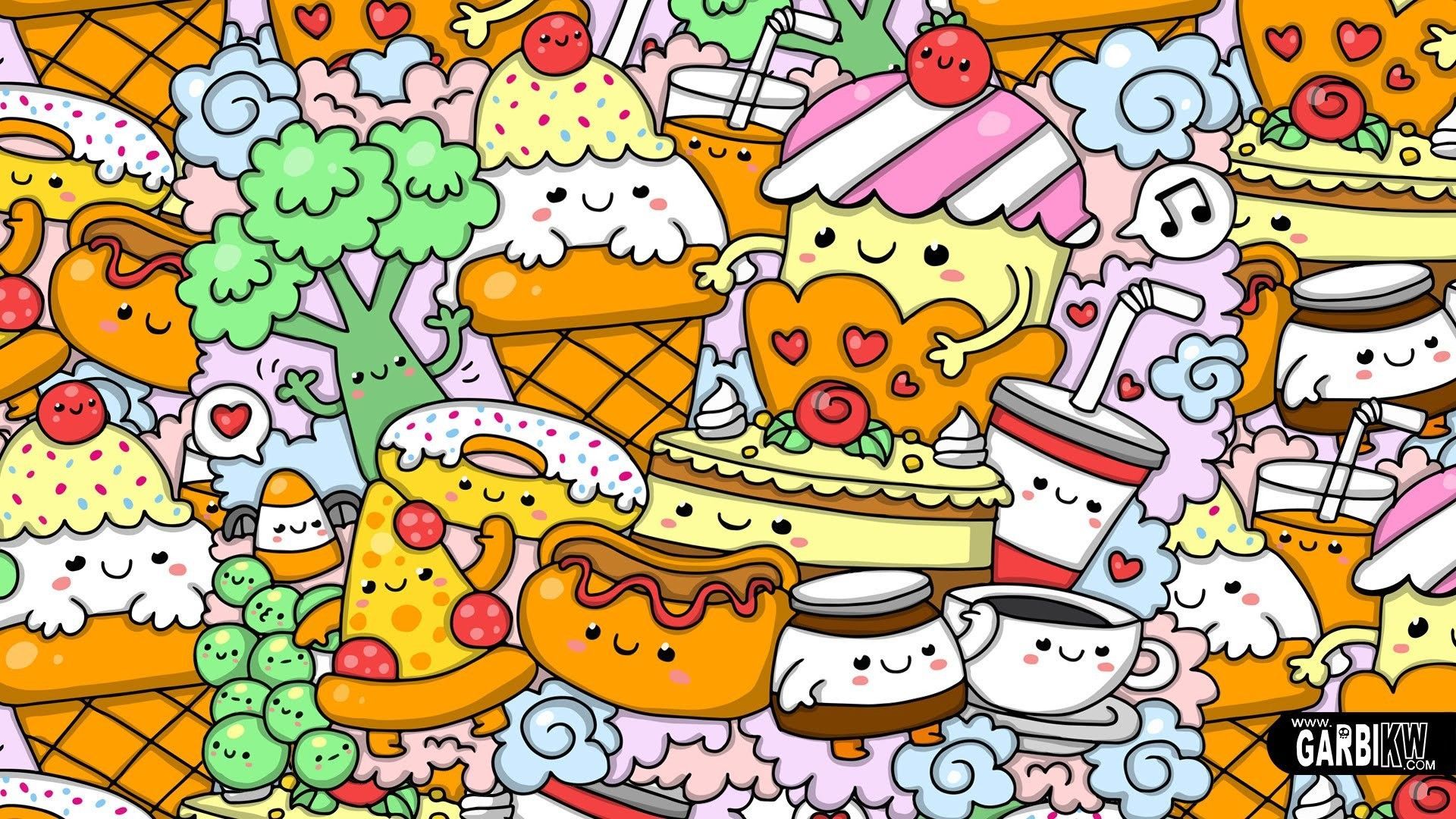 cute cartoon food wallpapers