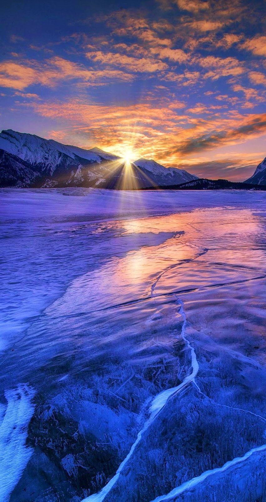 852x1608 Sunrise. 9 Amazing and beautiful Snowy and Ice Lake Scenery ... Wallpaper