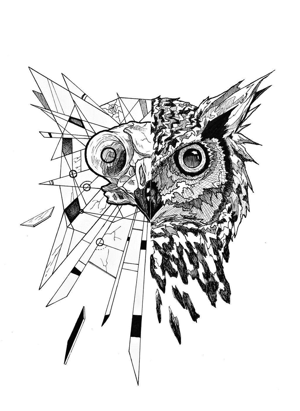 1024x1402 ee8bde9903 cheap for sale another chance geometric owl tattoo by ... Wallpaper