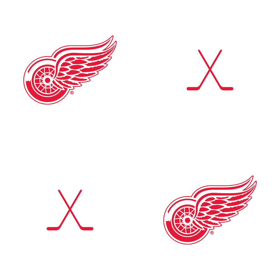 900x900 Detroit Red Wings: Sticks Pattern (White) - Officially Licensed on WallpaperBat