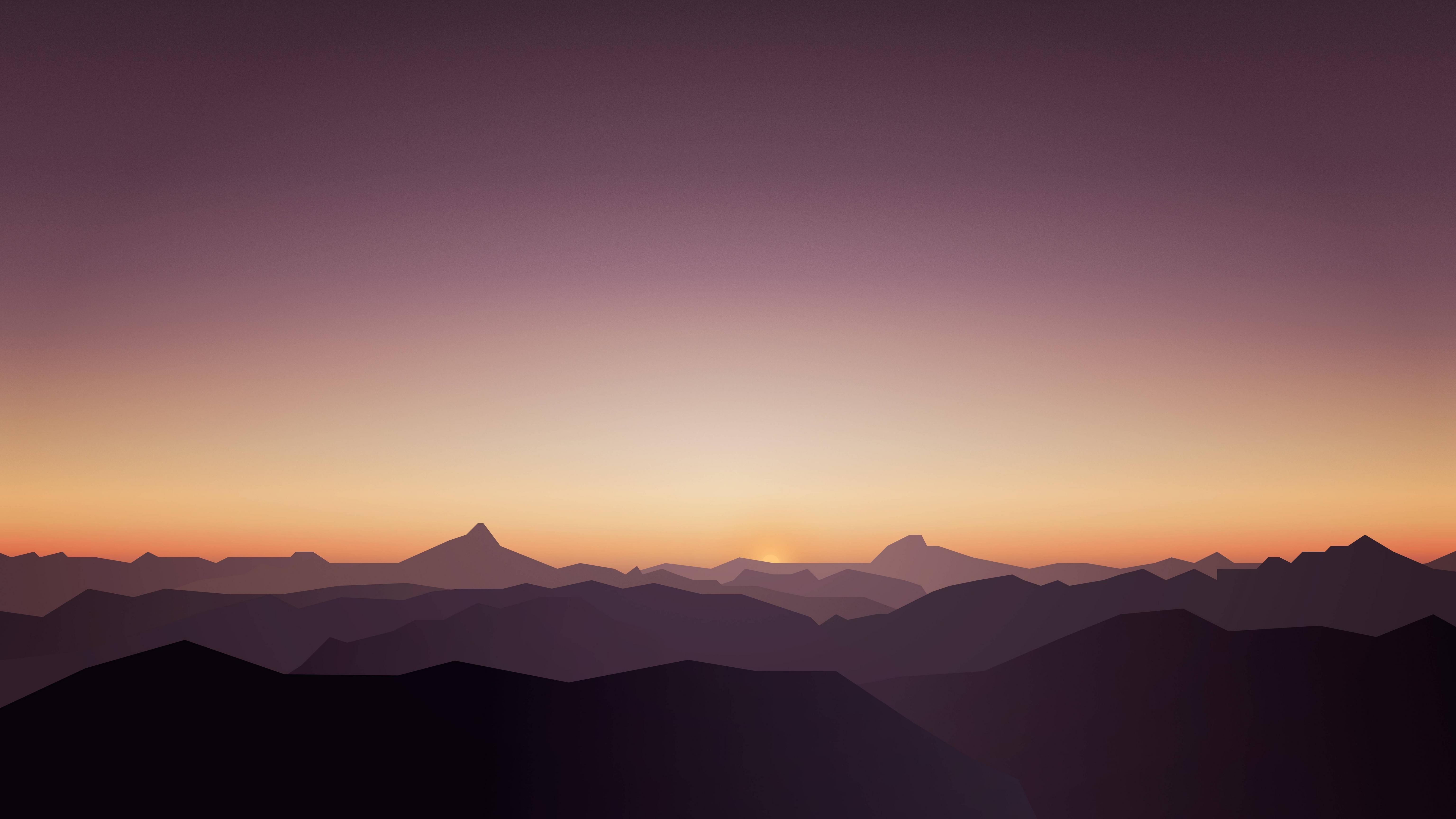 Mountains Minimalist Wallpapers - 4k, HD Mountains Minimalist