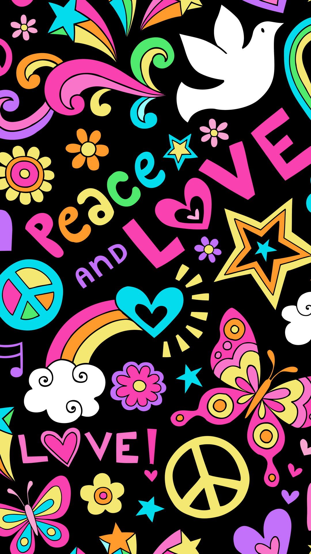 1080x1920 peace #love #wallpaper #background. Cute wallpaper, Android on WallpaperBat