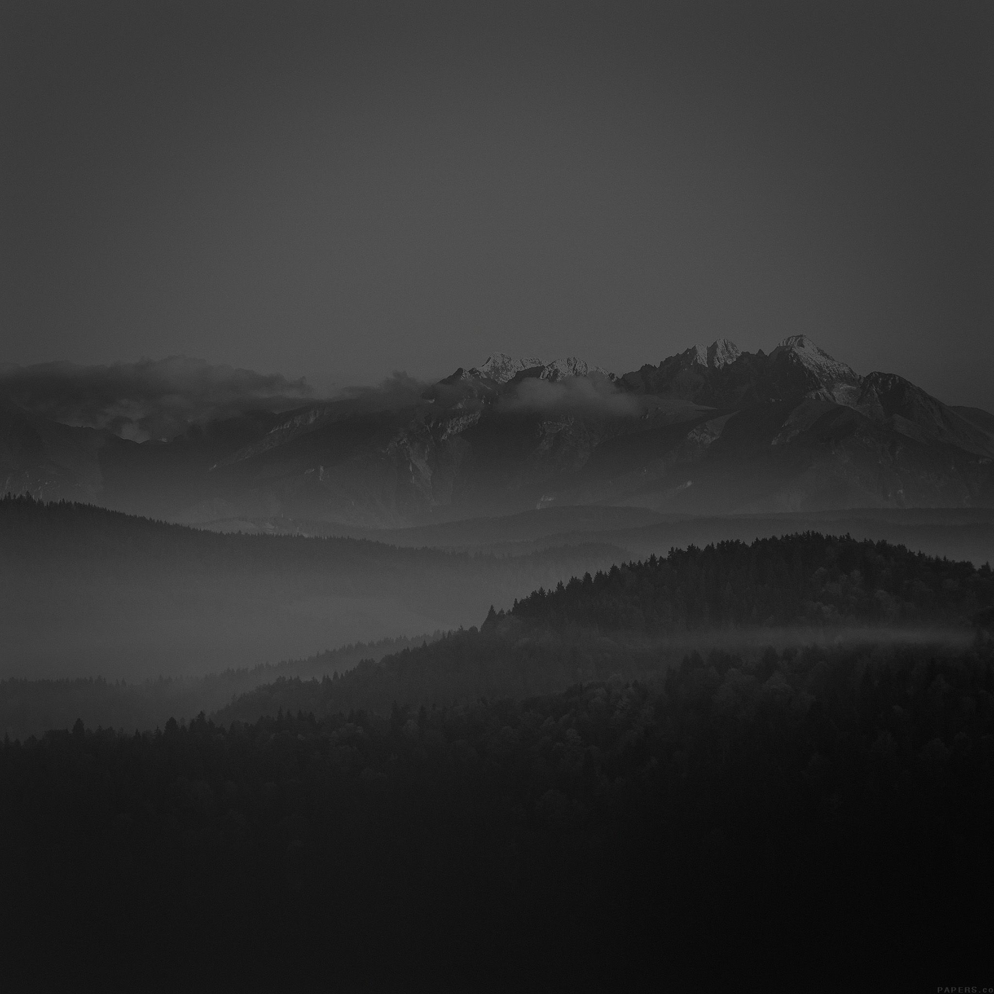 2048x2048 Black Mountain Iphone Wallpaper Wallpaper