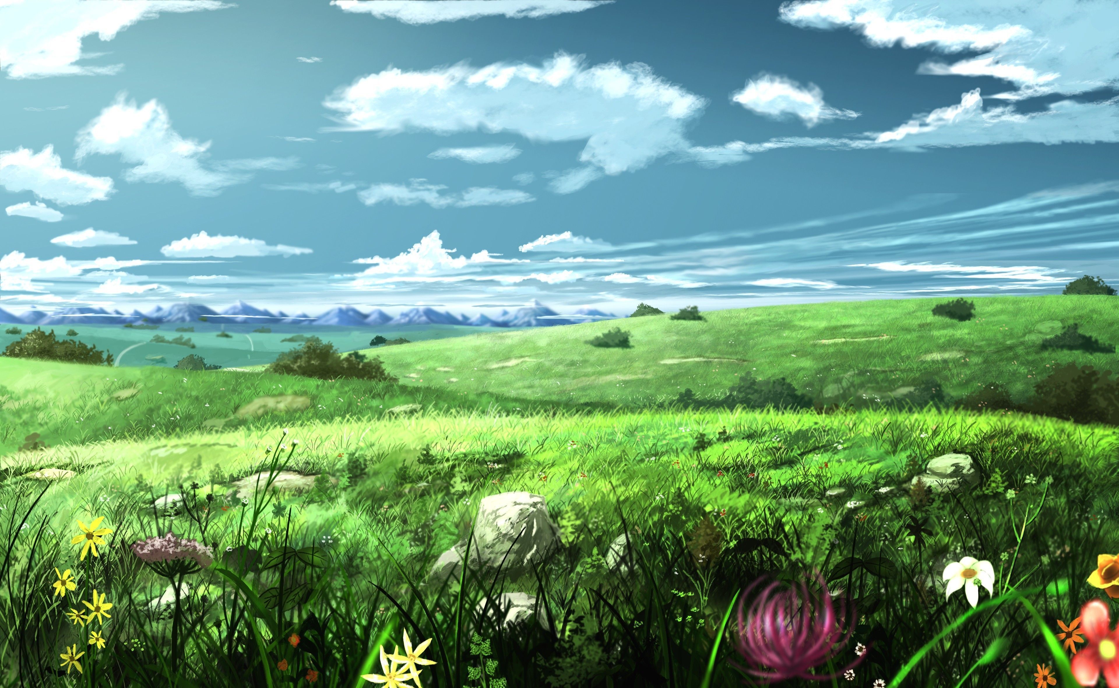 Anime Meadow Wallpapers - 4k, HD Anime Meadow Backgrounds on WallpaperBat