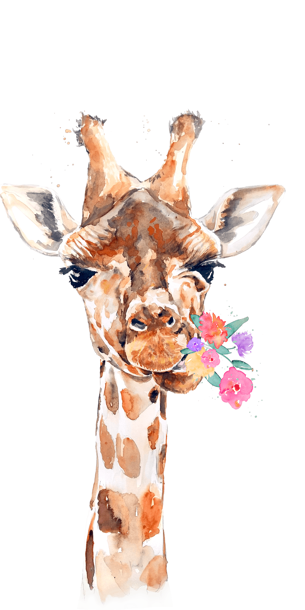 1000x2000 Munching #Giraffe. #Casetify #iPhone #Art #Design #Animal #Floral ... Wallpaper