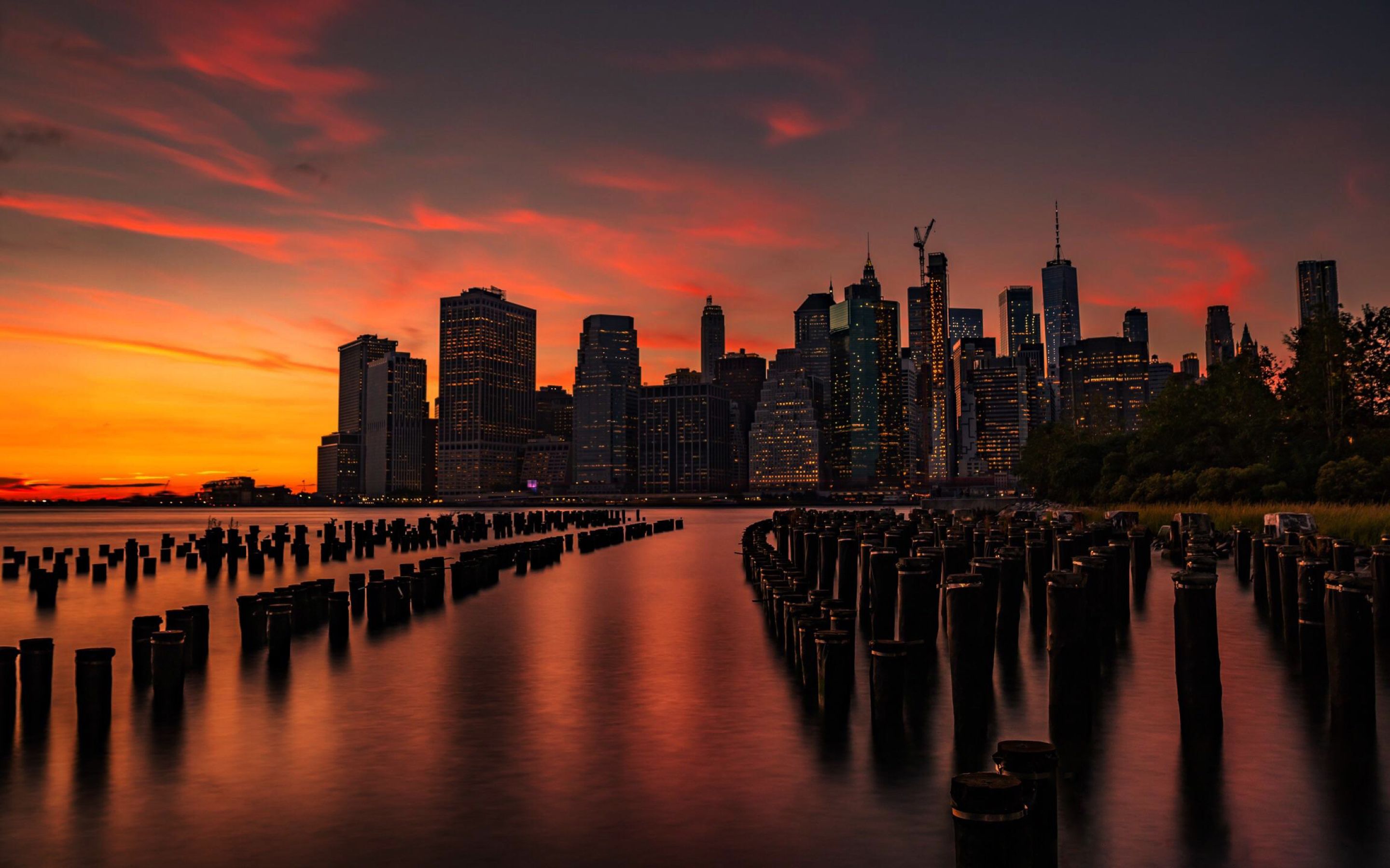 New York Sunset Wallpapers 4k, HD New York Sunset Backgrounds on