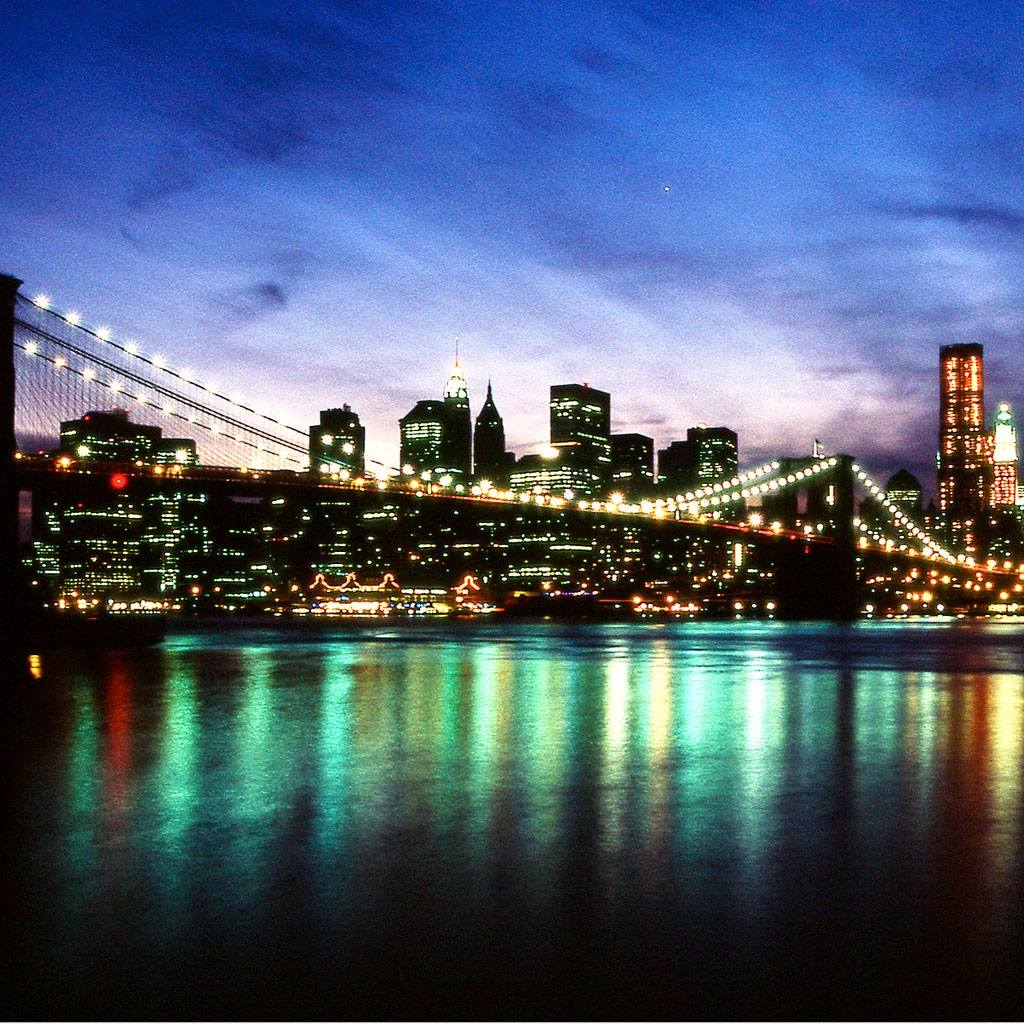 1024x1024 Beautiful New York City At Night IPad HD Wallpaper on WallpaperBat