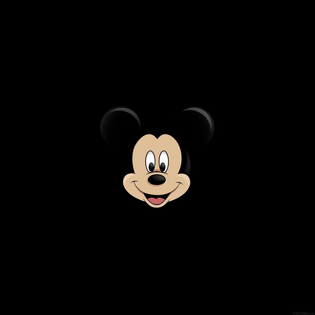1024x1024 iPad wallpaper. mickey mouse dark logo disney on WallpaperBat
