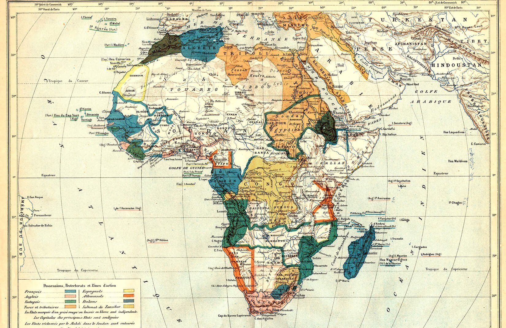 398554 Vintage African Map   Mural 