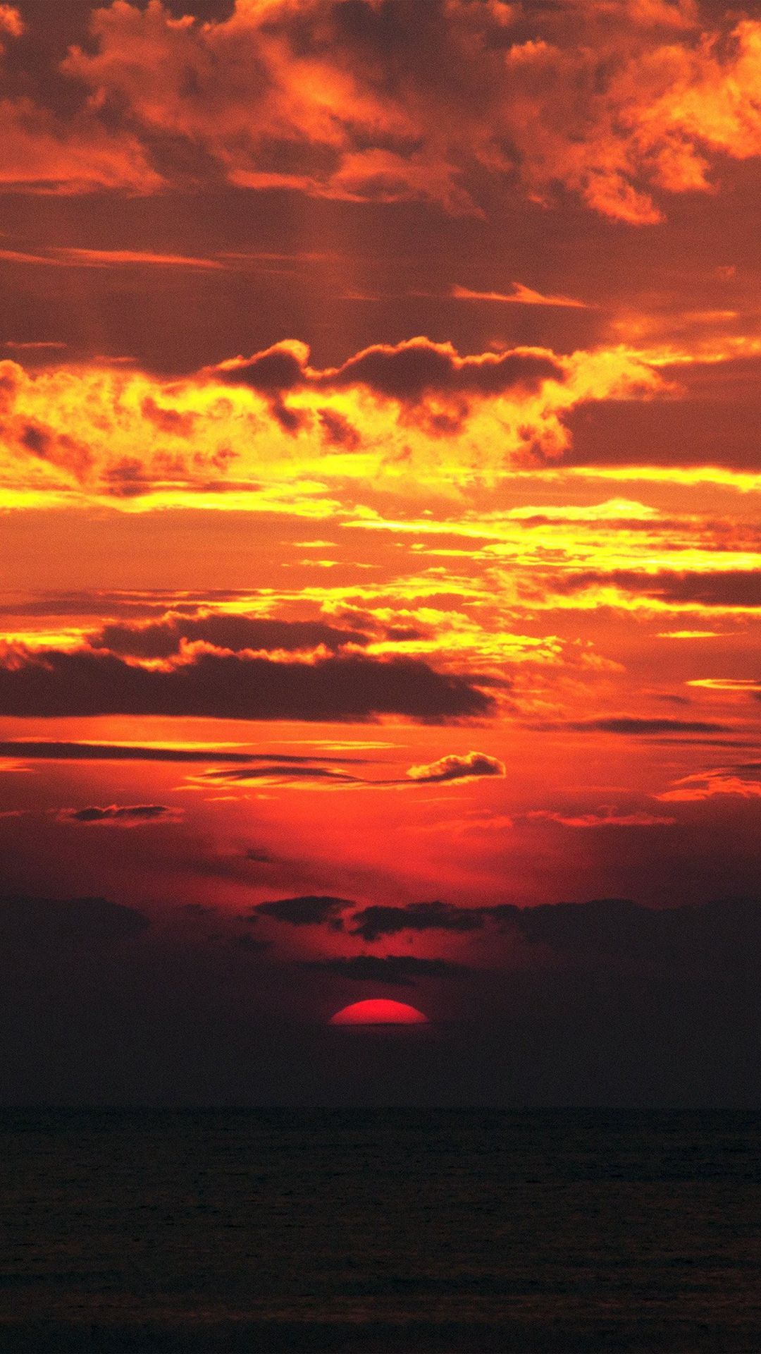 1080x1920 iPhone Wallpaper. Sky, Afterglow, Red sky at morning, Horizon, Sunset, Sunrise on WallpaperBat