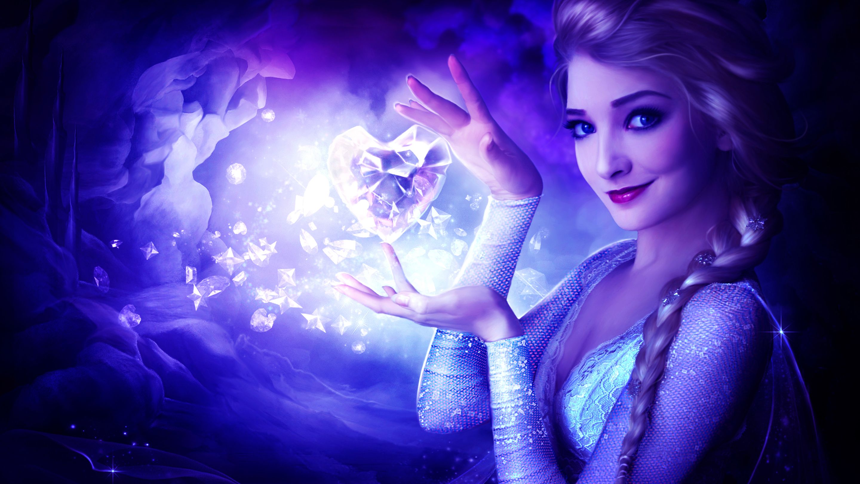 Queen Elsa Frozen Wallpapers 4k Hd Queen Elsa Frozen Backgrounds On Wallpaperbat 