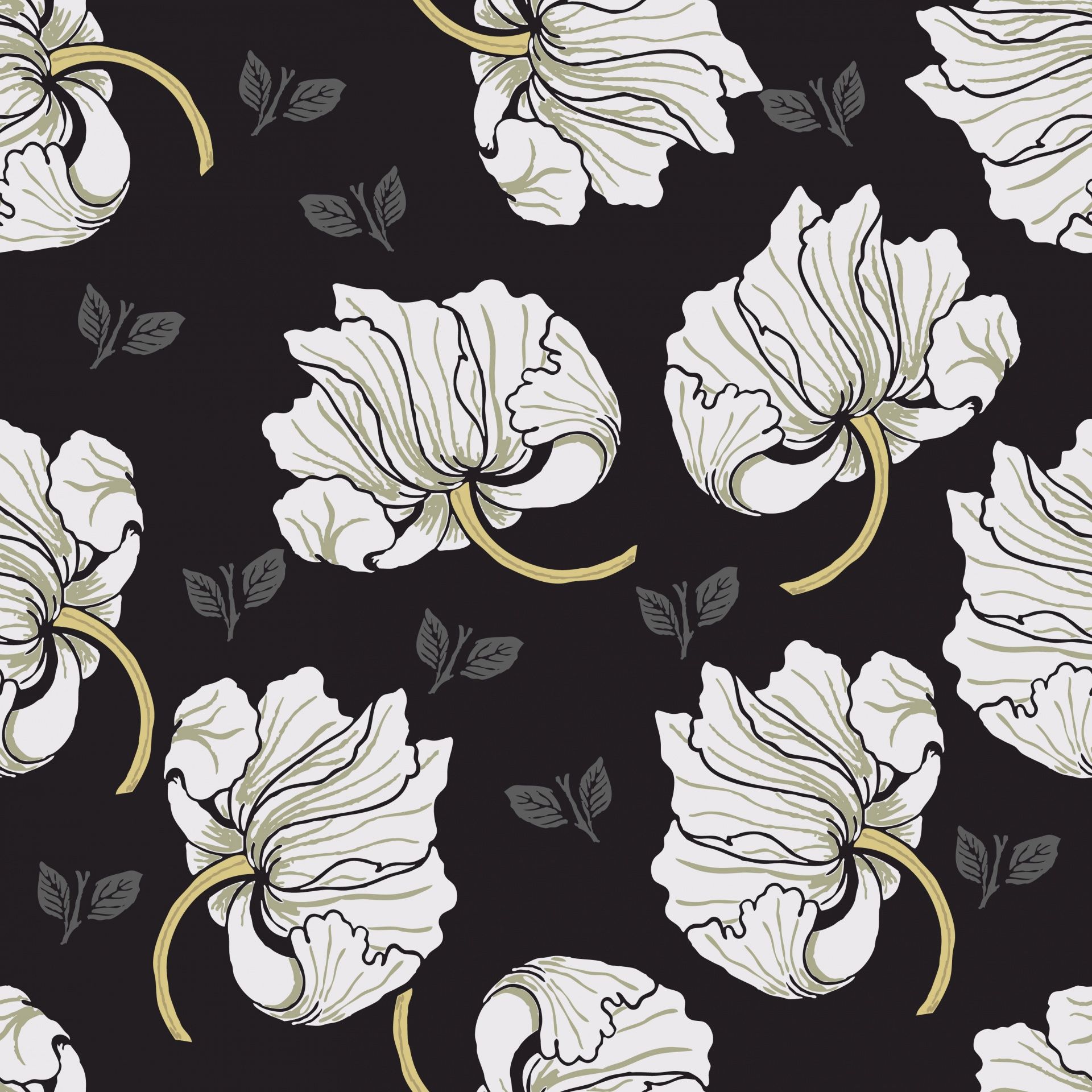 Black and White Floral Desktop Wallpapers - 4k, HD Black and White