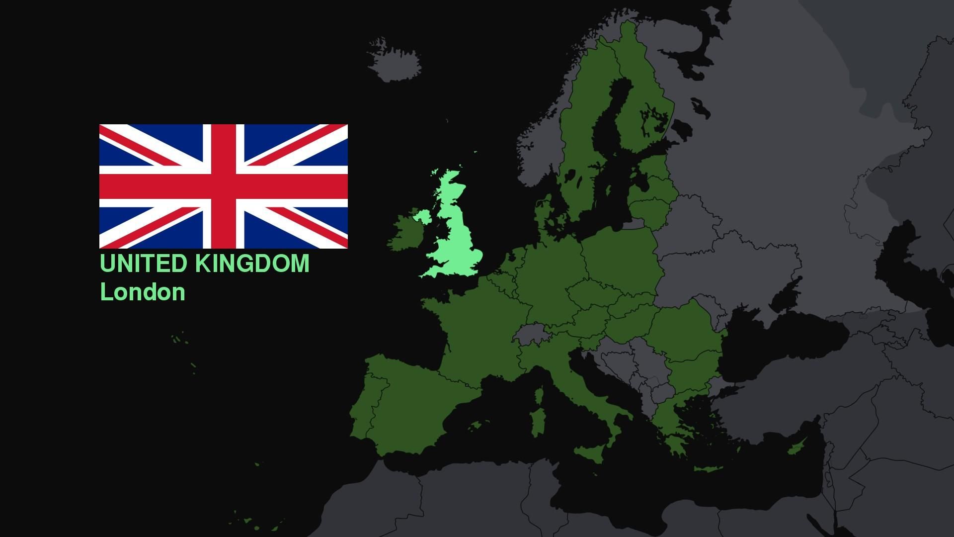 Великобритания на карте мира