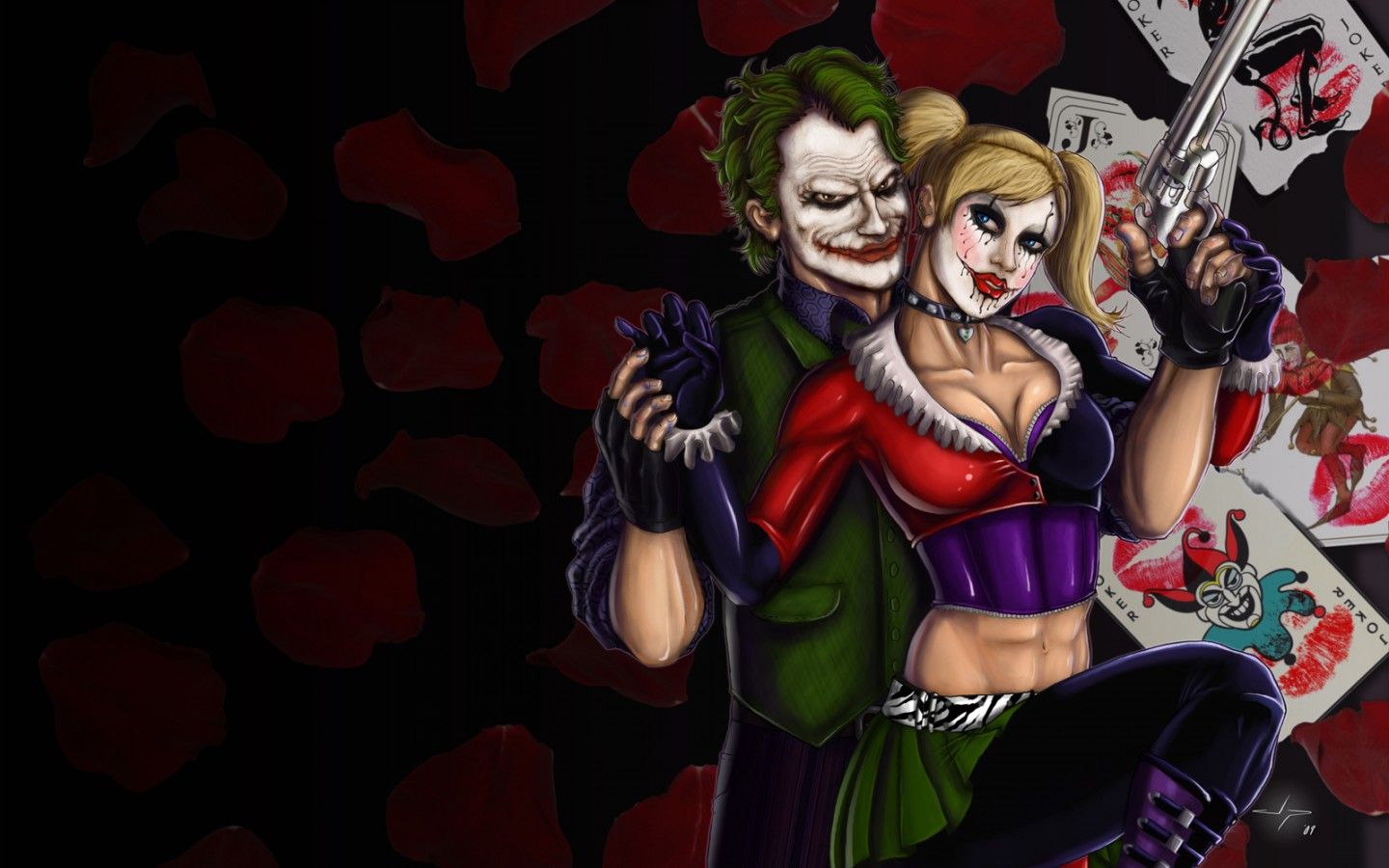 1440x900 Harley Quinn And Joker Wallpaper HD on WallpaperBat.