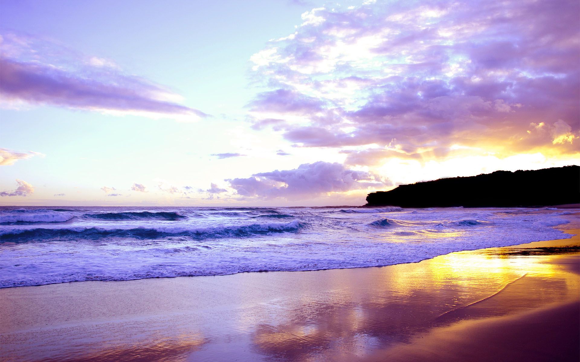 Purple Sunset Hawaii Beach Wallpapers 4k Hd Purple Sunset Hawaii Beach Backgrounds On