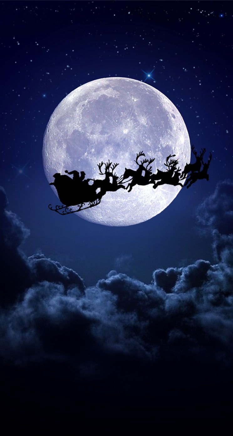 744x1392 Christmas Night Moon. Christmas phone wallpaper, Wallpaper iphone on WallpaperBat