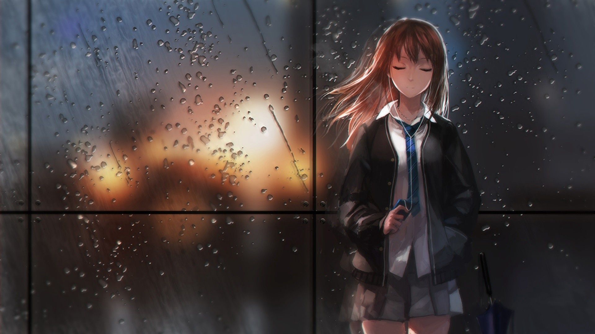 1920x1080 Rain Anime Wallpaper - Top Free Rain Anime Background on WallpaperBat