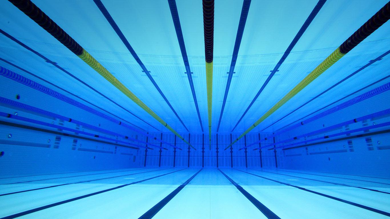 1366x768 Olympic Swimming Pool Wallpaper.