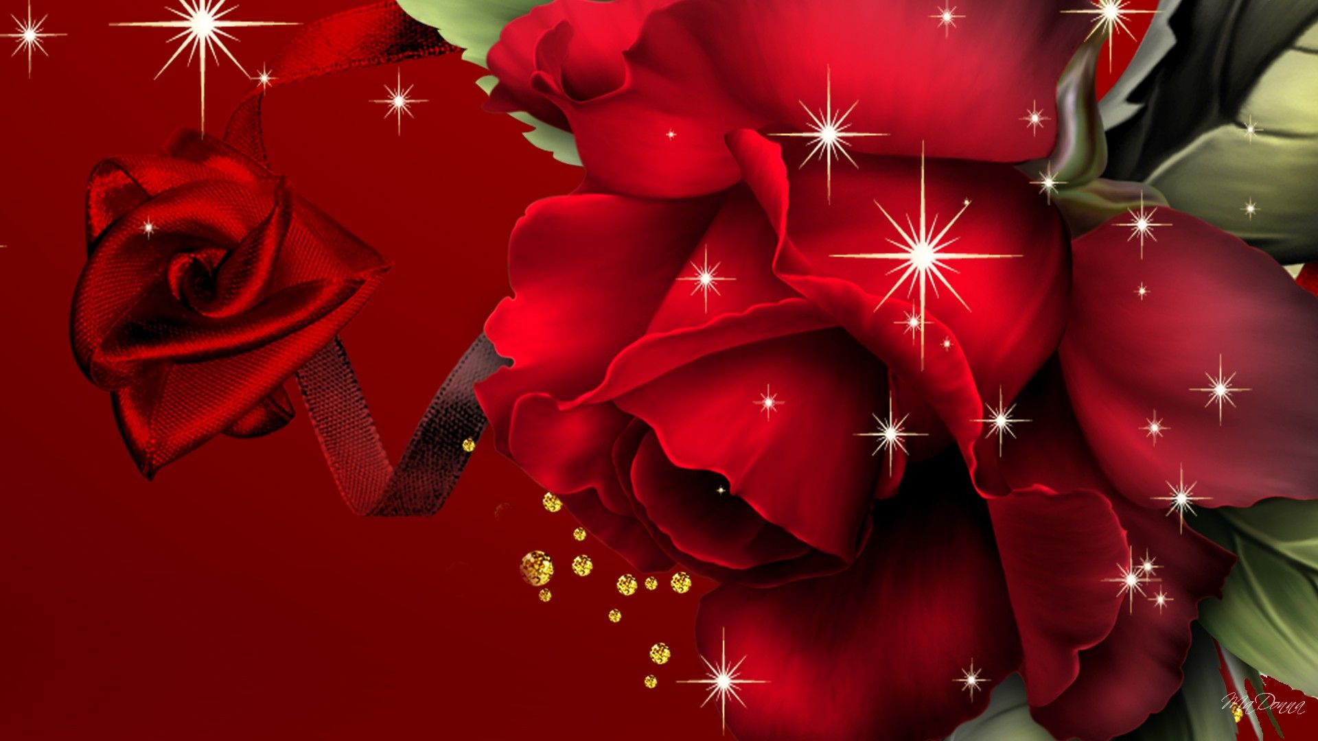 1920x1080 Red Roses Desktop Background. Pretty on WallpaperBat