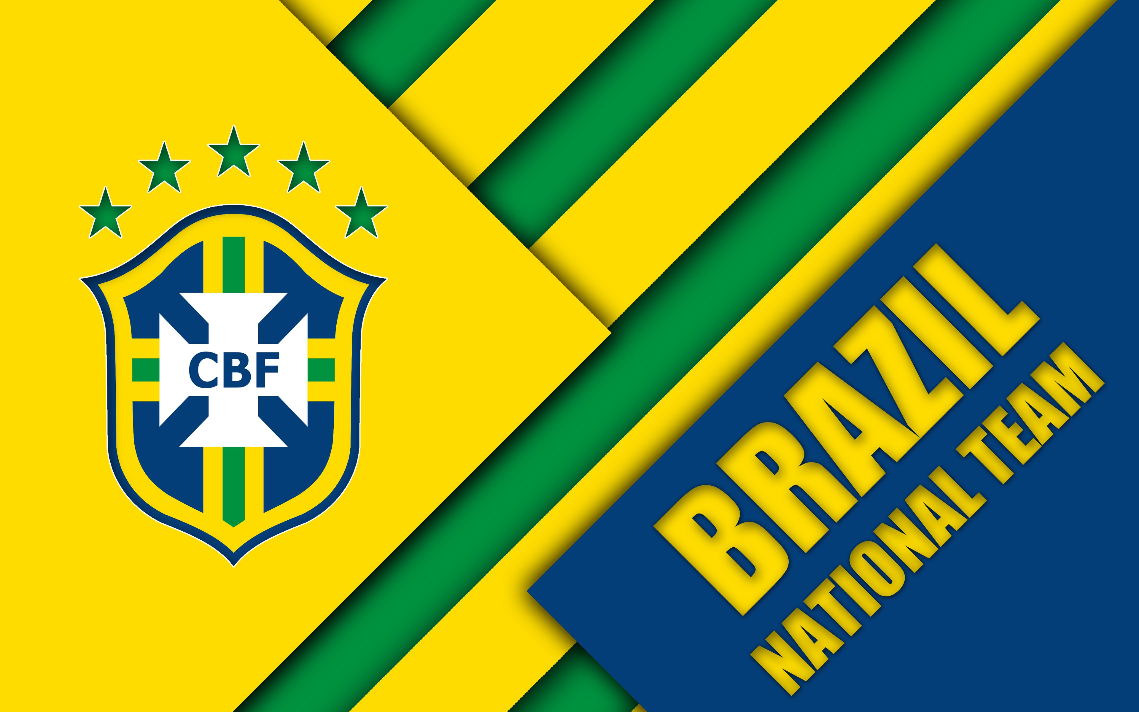 Brazil Soccer Logo Wallpapers - 4k, HD Brazil Soccer Logo Backgrounds☘️ ...