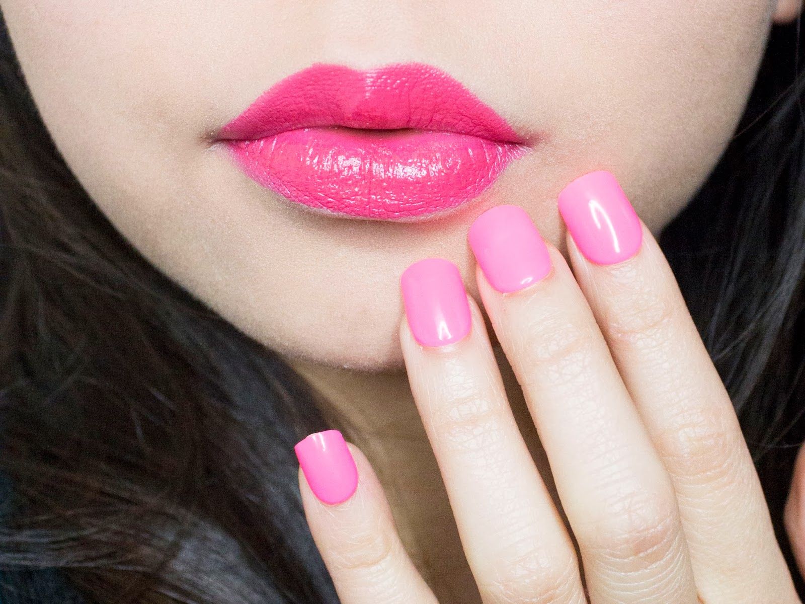 Neon Pink Lips Wallpapers.