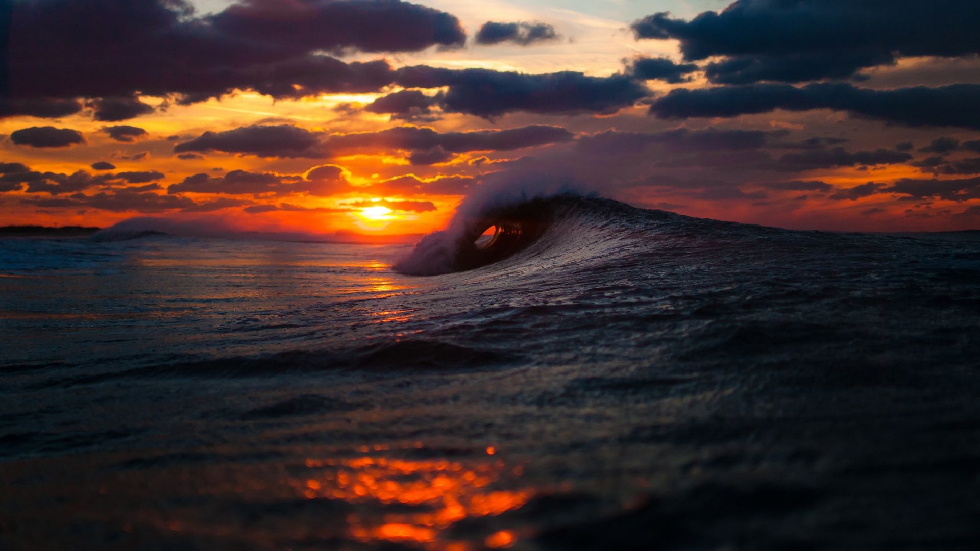 Beautiful Sunset Waves Wallpapers - 4k, HD Beautiful Sunset Waves