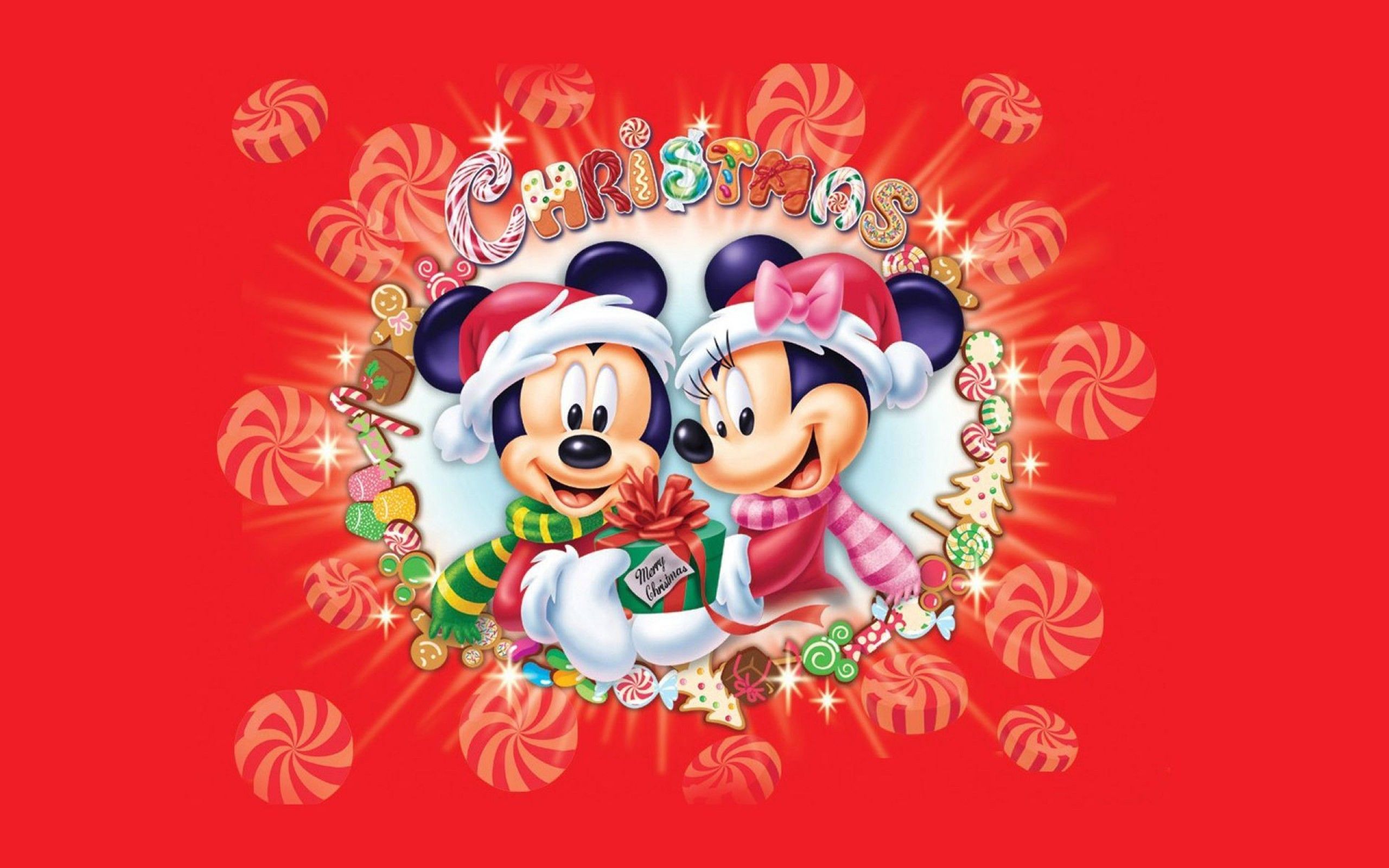 2560x1600 Mickey Mouse Christmas Wallpaper.