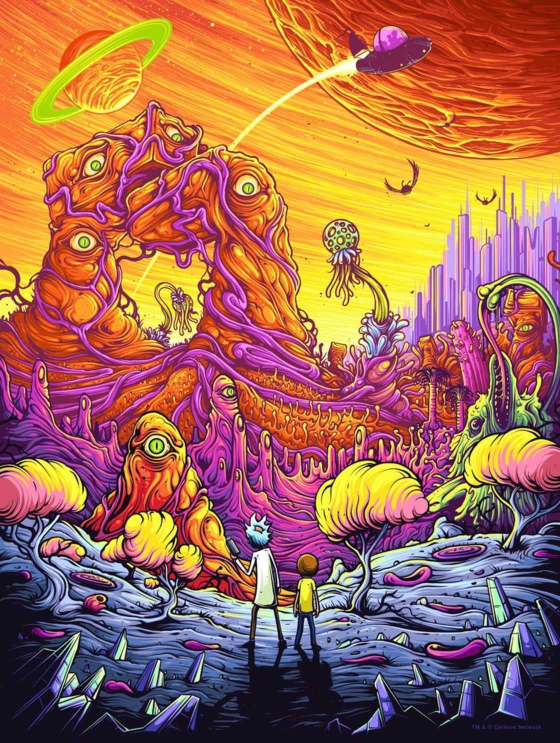 Rick and Morty Psychedelic Wallpapers.