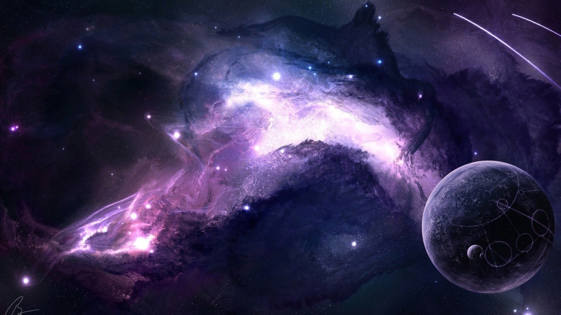 Purple Space Wallpapers 4k Hd Purple Space Backgrounds On Wallpaperbat 3048