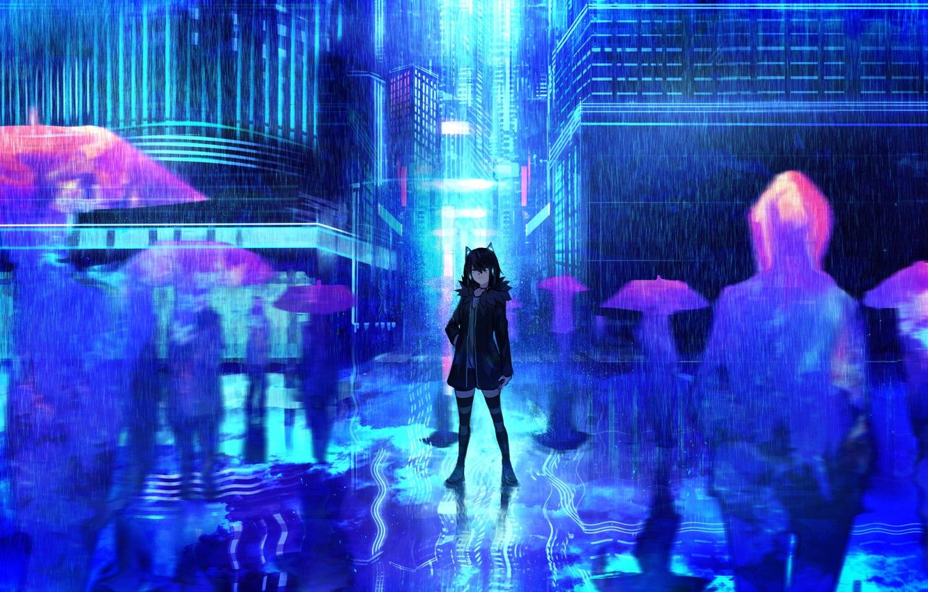 Anime City Rain Wallpapers 4k Hd Anime City Rain Backgrounds On