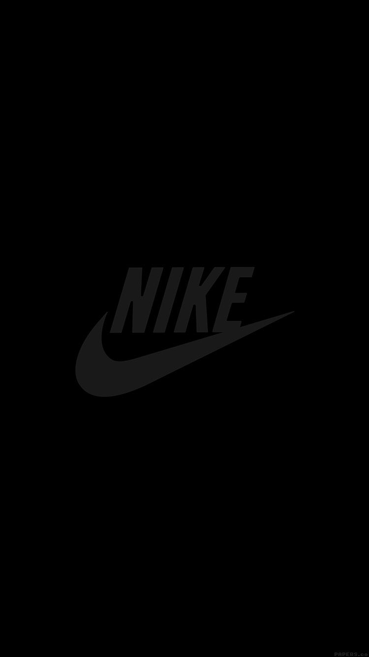 750x1334 Nike Logo Sports Art Minimal Simple Dark on WallpaperBat