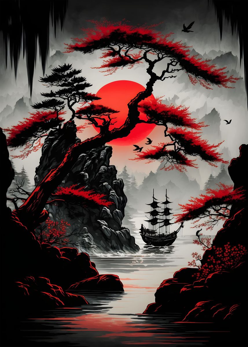 Red and Black Japanese Wallpapers - 4k, HD Red and Black Japanese ...