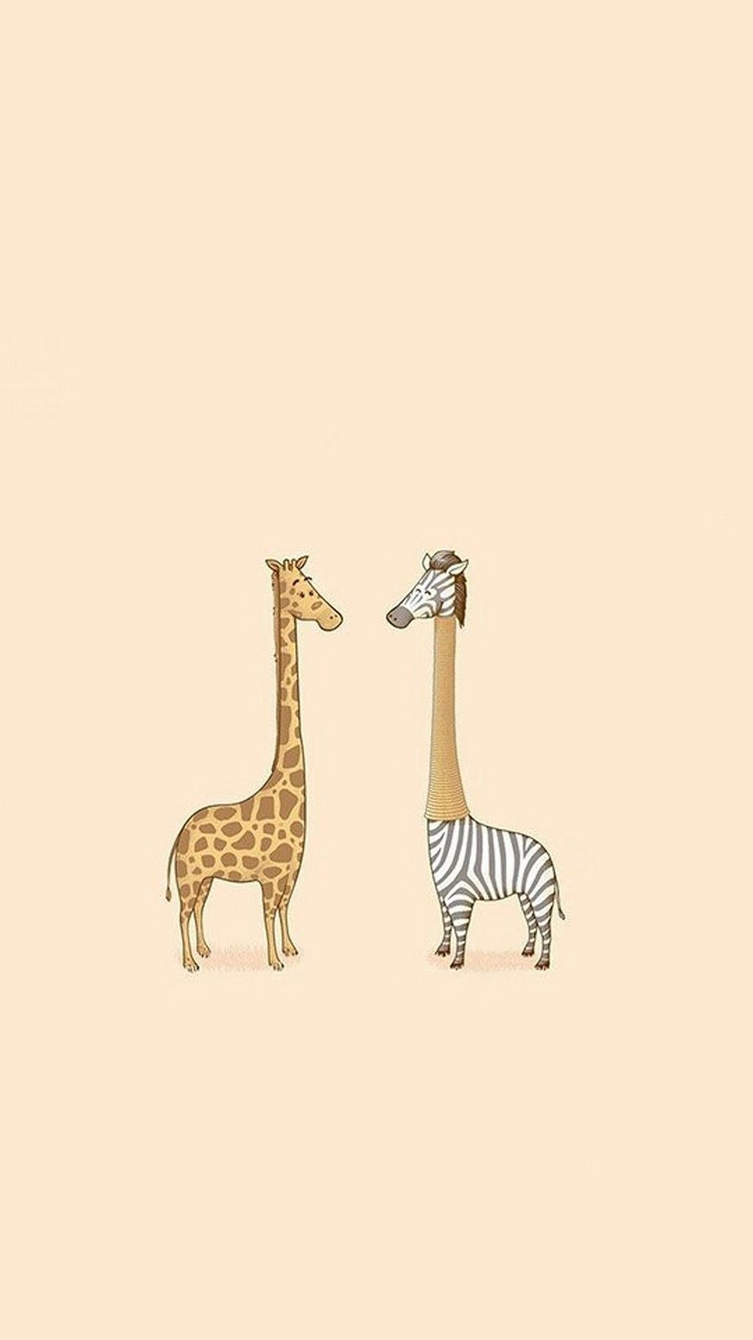 1080x1920 Cute Giraffe Zebra Wallpaper iPhone | 2020 3D iPhone Wallpaper Wallpaper