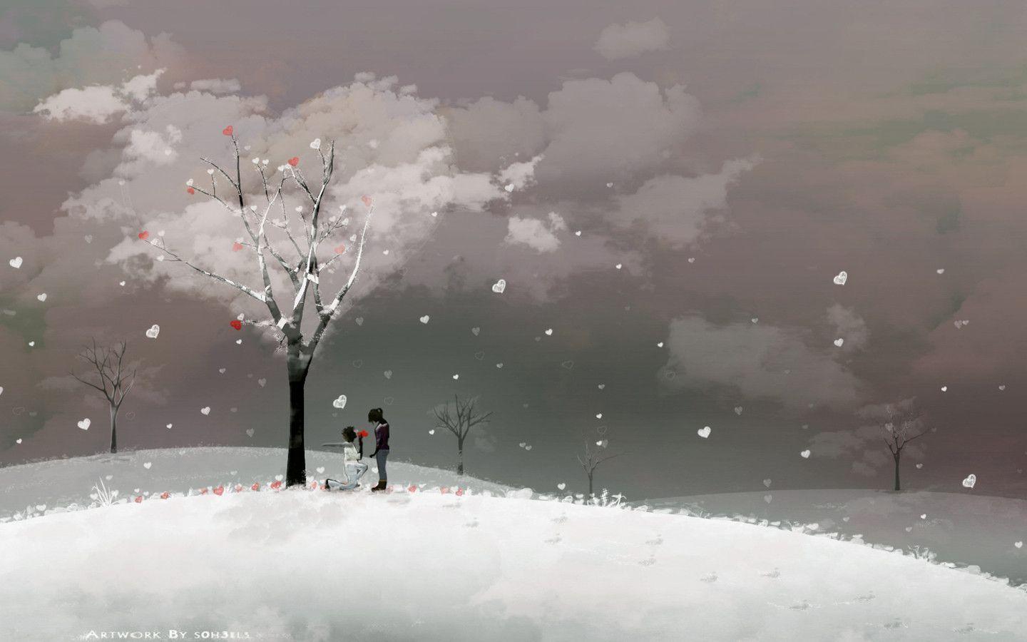 1440x900 Winter Love Desktop Wallpaper - Top Free Winter Love Desktop on WallpaperBat