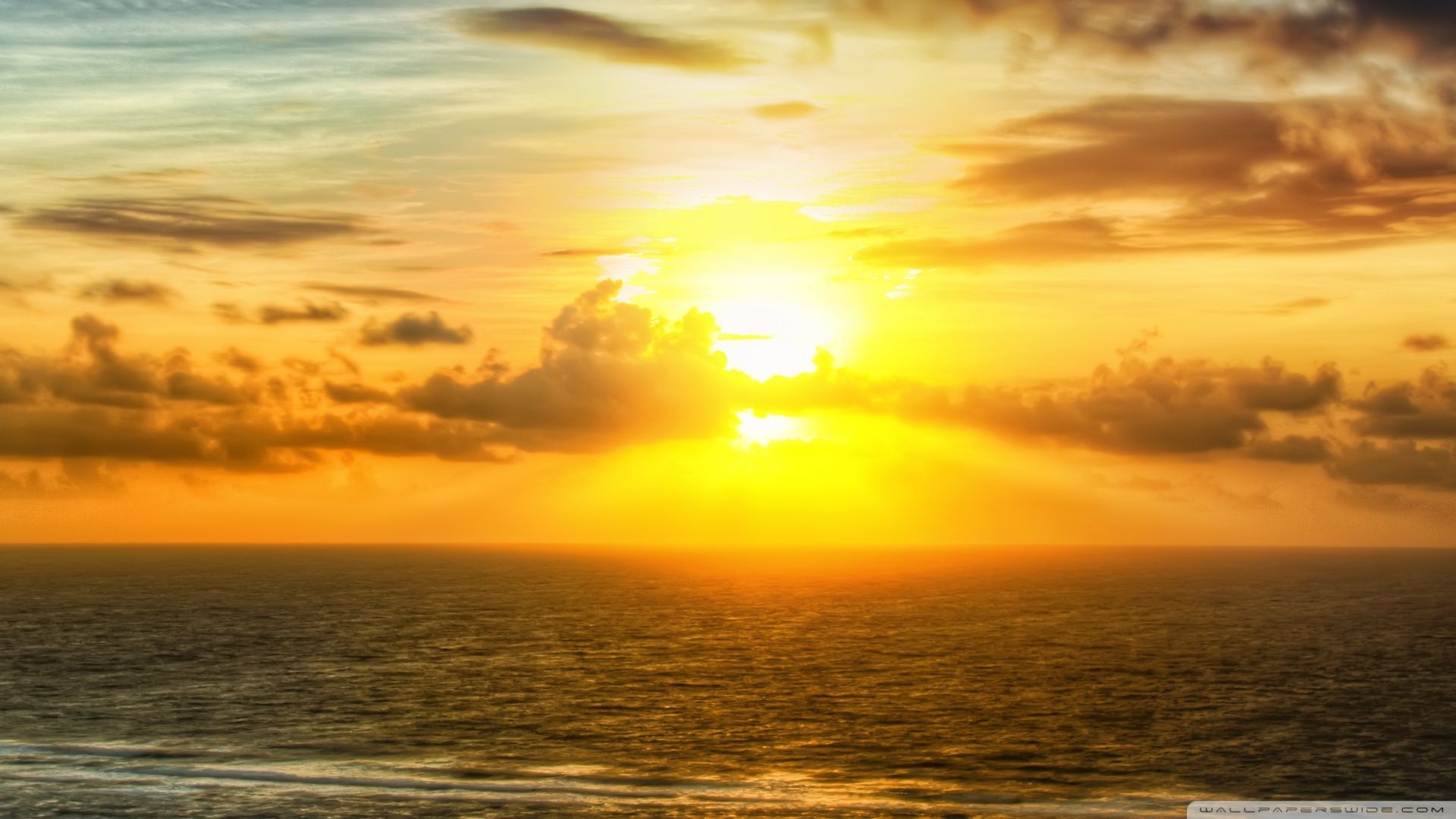 1920x1080 Download Sunrise Across The Sea Wallpaper 1920x1080 on WallpaperBat