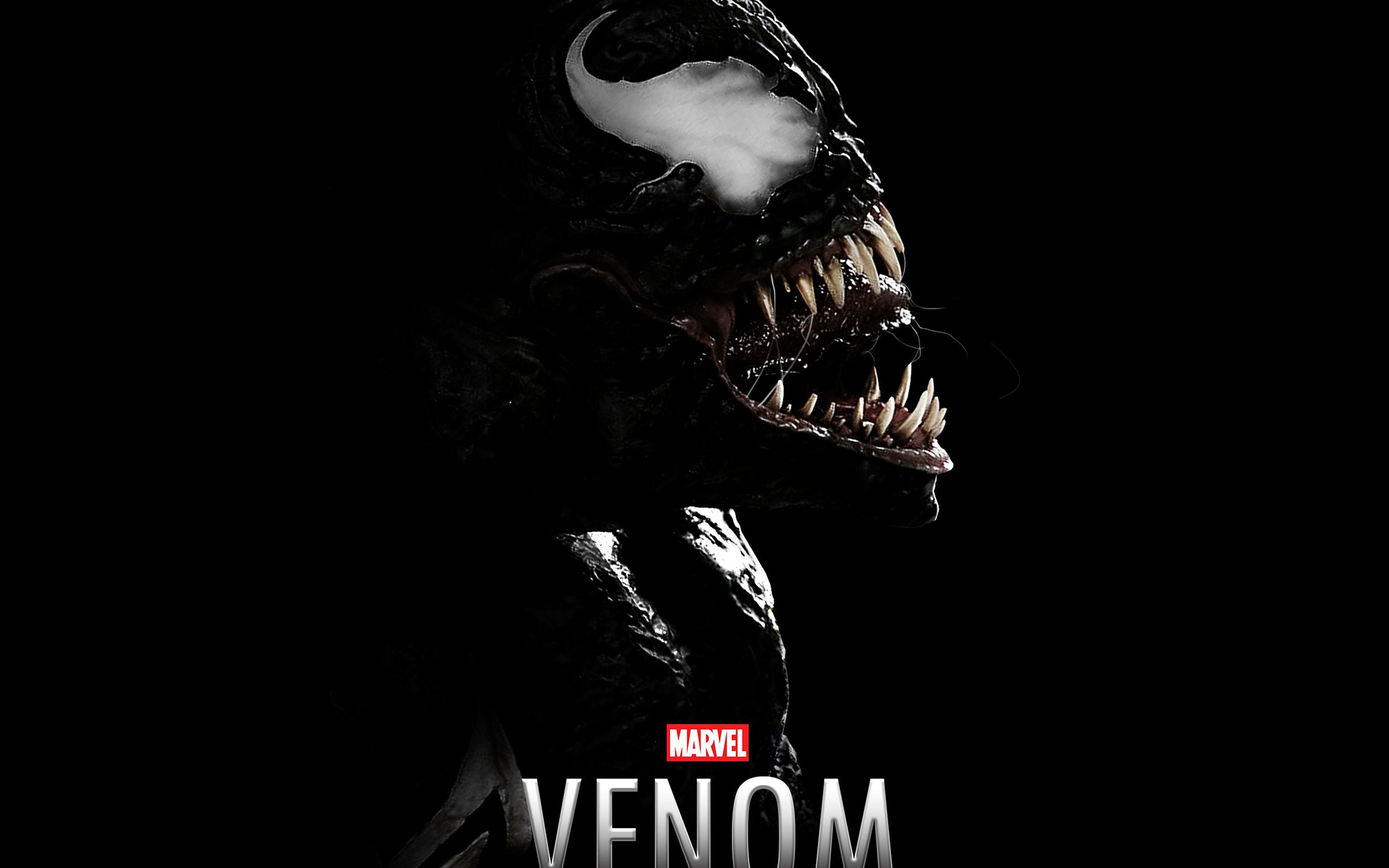 3840x2400 Venom Dark Marvel Hero Dark Logo Art Wallpaper on WallpaperBat